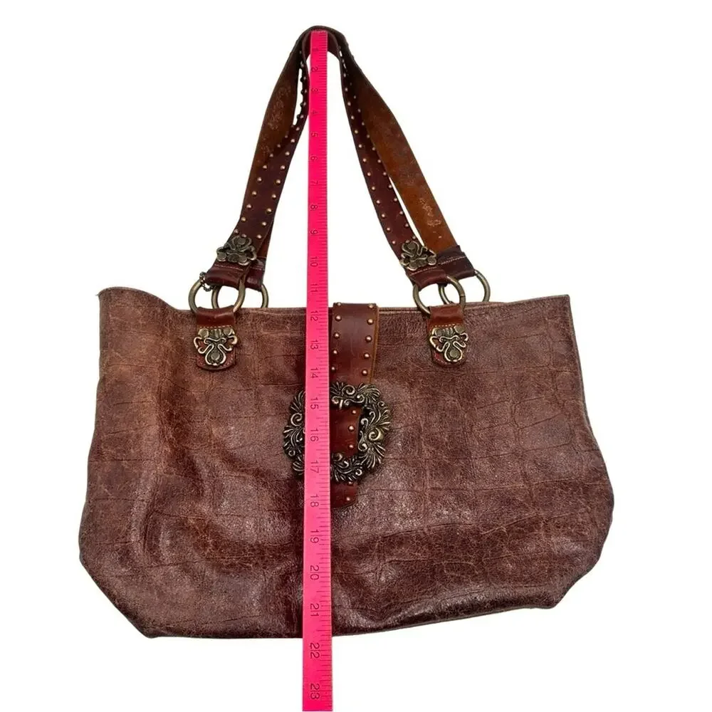 Leatherock USA Genuine Leather Shoulder Bag Chocolate Brown Made in USA